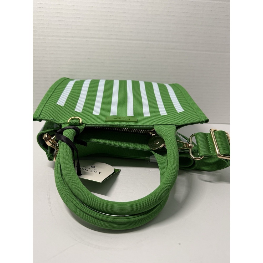 New Kate Spade New York x Target Stripe Knit Crossbody Bag in Green - Picture 5 of 9